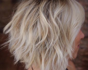 Messy Blonde Bob with White Highlights